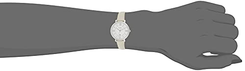 Fossil Women's Jacqueline Quartz Stainless Steel and Leather Three-Hand Date Watch, Color: Silver, White (Model: ES3793)