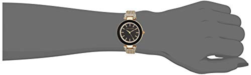 Anne Klein Women's Premium Crystal-Accented Watch with Gold-Tone Mesh Bracelet