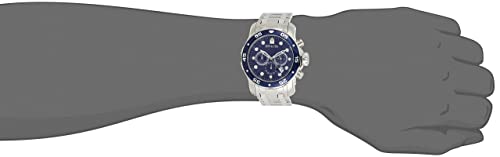 Invicta Men's 0070 'Pro Diver Collection' Stainless Steel and Blue Dial Watch