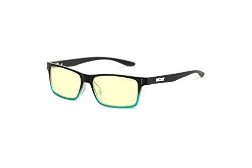 Kids Blue Light Blocking Glasses | Cruz Kids by GUNNAR | Patented Blue Light Protection with Smudge Resistant Lens, Durable and Flexible Frame (Natural Focus, Onyx/Teal/Amber)