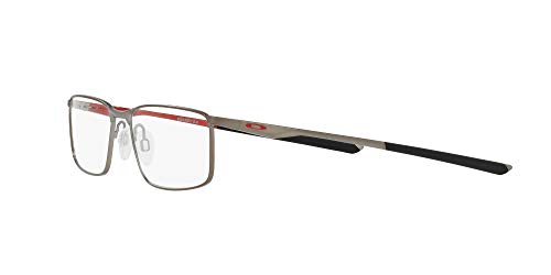 Oakley Men's Ox3217 Socket 5.0 Rectangular Prescription Eyeglass Frames, Satin Brushed Chrome/Demo Lens, 53 mm