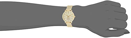 Michael Kors Women's Portia Stainless Steel Analog-Quartz Watch with Stainless-Steel Strap, Gold, 16 (Model: MK3844)