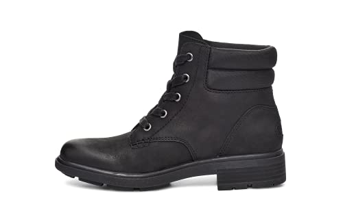 UGG Women's Harrison LACE Fashion Boot, Black Leather, 10