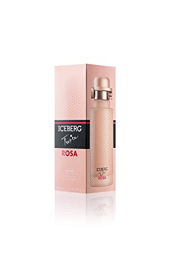 ICEBERG Twice ROSA - Woody Floral Musk Fragrance For The Modern Woman - Fresh And Fruity Feminine EDT Spray Perfume For Women - Sparkling Notes Of Redcurrant, Grapefruit, Jasmine, Cedarwood - 4.2 Oz