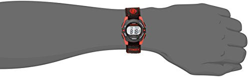 Timex Unisex T49956 Expedition Mid-Size Digital CAT Black/Red Fast Wrap Velcro Watch