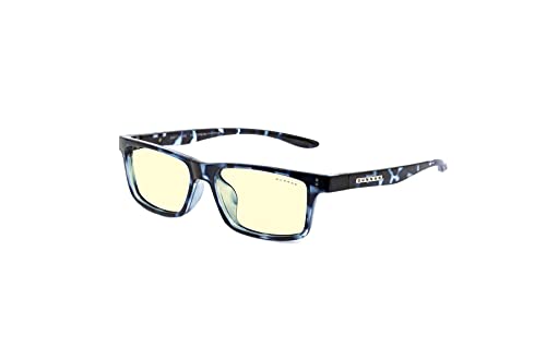 GUNNAR - Premium Gaming and Computer Glasses for Kids (age 8-12) - Blocks 65% Blue Light - Cruz, Navy Tortoise, Amber Tint
