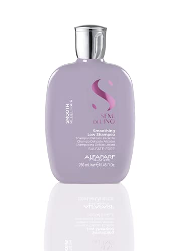 Alfaparf Milano Semi Di Lino Smooth Low Shampoo for Frizzy and Rebel Hair, Sulfate Free, Straightens Controls Hydrates, Smoothes Unruly Hair, 8.45 Fl Oz
