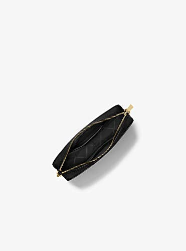 Michael Kors Women's Jet Set Crossbody Leather Bag, Black, Large