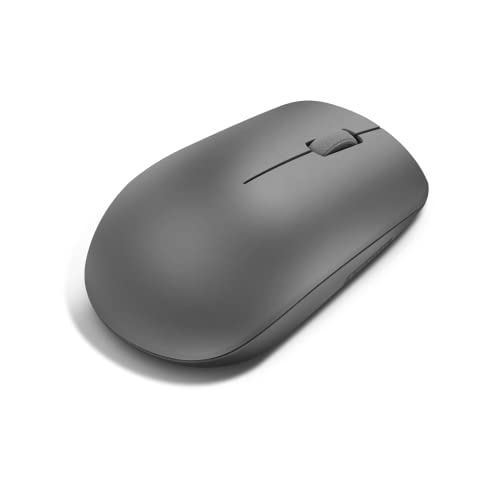 Lenovo 530 Full Size Wireless Computer Mouse for PC, Laptop, Computer with Windows - 2.4 GHz Nano USB Receiver - Ambidextrous Design - 12 Months Battery Life - Graphite Grey