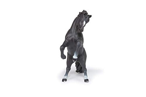 Papo - Hand-Painted - Figurine - Horses,Foals and Ponies - Black Reared Up Horse Figure-51522 - Collectible - for Children - Suitable for Boys and Girls - from 3 Years Old