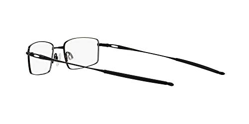 Oakley Men's Ox3136 Top Spinner 4b Rectangular Prescription Eyewear Frames, Polished Black/Demo Lens, 53 mm