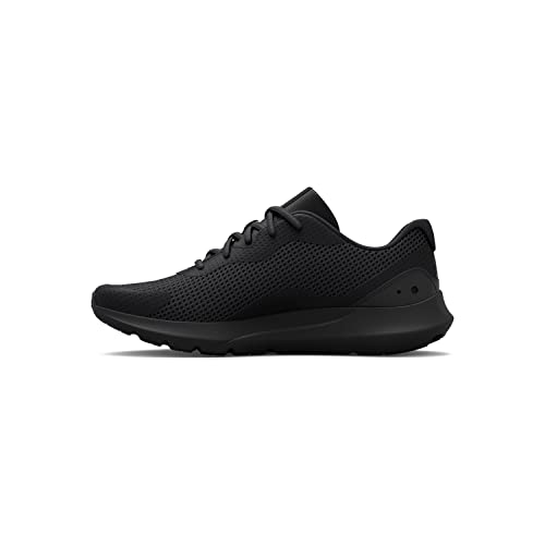 Under Armour Men's Surge 3 Road Running Shoe, Black (002)/Black, 12.5