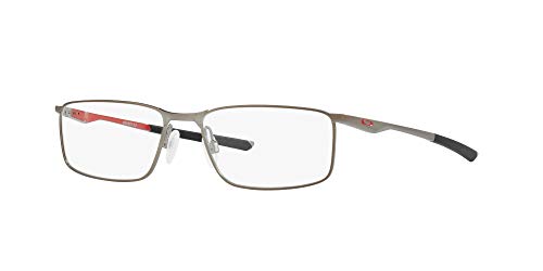 Oakley Men's Ox3217 Socket 5.0 Rectangular Prescription Eyeglass Frames, Satin Brushed Chrome/Demo Lens, 53 mm