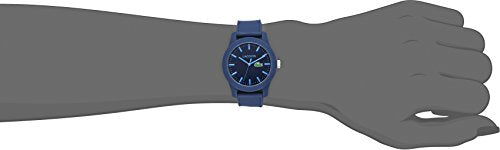 Lacoste Men's 2010765 Lacoste.12.12 Blue Resin Watch with Textured Silicone Band