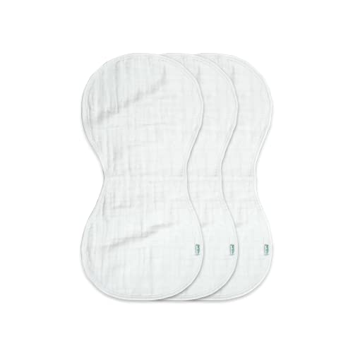 green sprouts Muslin Burp Cloths made from Organic Cotton | 4 absorbent layers protect from sniffles, drips and drools | 100% organic cotton muslin, Super soft and softer with every wash, Machine washable
