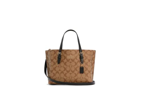 COACH Coach Mini Mollie Tote 25 Crossbody Bag (Kahki black)