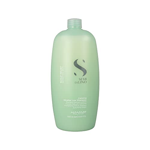 Alfaparf Milano Semi Di Lino Scalp Relief Low Shampoo for Sensitive Skin - Sulfate Free Shampoo - Soothes, Brings Comfort and Hydrates - Itch Relief - Professional Salon Quality - 33.8 Fl Oz