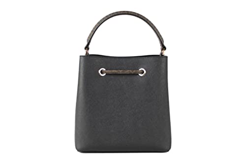 Michael Kors Suri Medium Bucket Leather Shoulder Bag Messenger (Black Combo)