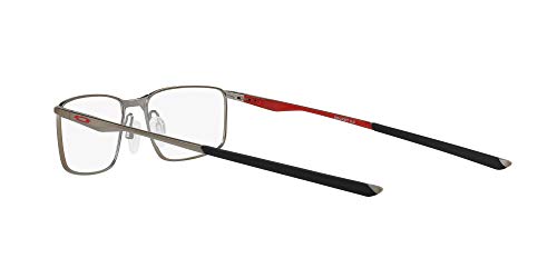 Oakley Men's Ox3217 Socket 5.0 Rectangular Prescription Eyeglass Frames, Satin Brushed Chrome/Demo Lens, 53 mm