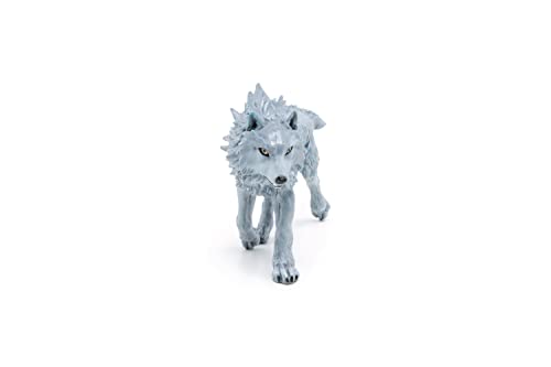 Papo -Hand-Painted - Figurine -Medieval-Fantasy -Ice Wolf -36033 - Collectible - for Children - Suitable for Boys and Girls - from 3 Years Old , Gray