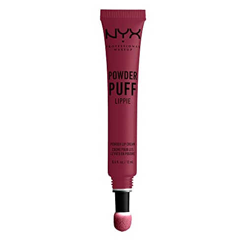 NYX PROFESSIONAL MAKEUP Powder Puff Lippie Lip Cream, Liquid Lipstick - Prank Call (Burgundy)