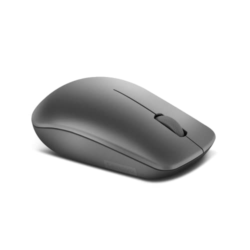 Lenovo 530 Full Size Wireless Computer Mouse for PC, Laptop, Computer with Windows - 2.4 GHz Nano USB Receiver - Ambidextrous Design - 12 Months Battery Life - Graphite Grey