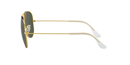 Ray-Ban RB3025 Classic Aviator Sunglasses, Gold Black/G-15 Green, 58 mm