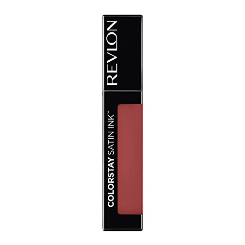 Liquid Lipstick by Revlon, Lip Makeup, ColorStay Satin Ink, Longwear Rich Lip Colors, Formulated with Black Currant Seed Oil, 032 Lady Topaz, 0.17 Fl Oz