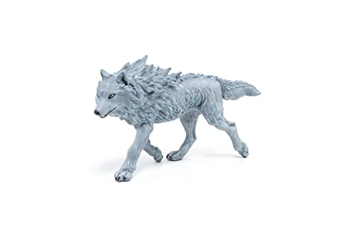 Papo -Hand-Painted - Figurine -Medieval-Fantasy -Ice Wolf -36033 - Collectible - for Children - Suitable for Boys and Girls - from 3 Years Old , Gray
