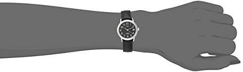 Timex Women's T2H341 Easy Reader Black Leather Strap Watch