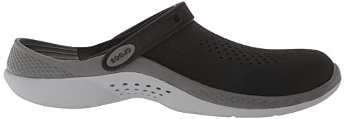 Crocs Unisex LiteRide 360 Clogs, Black/Slate Grey, 12 Men/14 Women