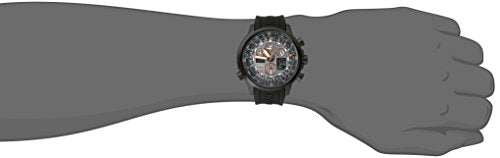 Citizen Men's Eco-Drive Promaster Air Navihawk Atomic Time Keeping Pilot Watch in Stainless Steel with Black Polyurethane strap, Black Dial (Model: JY8035-04E)