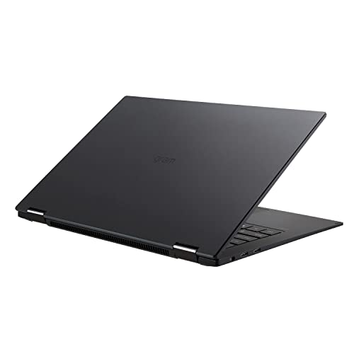 LG gram (2022) 14T90Q 2-in-1 Tablet Laptop, 14' (1920 x 1200) IPS Display, Intel Evo 12th Gen i7 1260P Processor, 16GB LPDDR5, 1TB NVMe SSD, FHD Webcam, WiFi 6E, Thunderbolt 4, Windows 11, Black