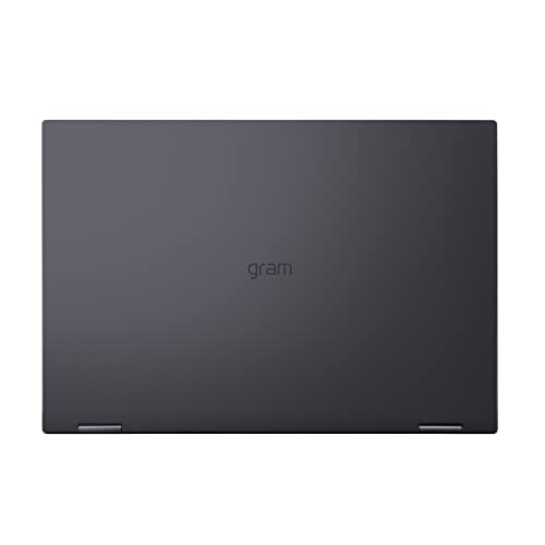 LG gram (2022) 14T90Q 2-in-1 Tablet Laptop, 14' (1920 x 1200) IPS Display, Intel Evo 12th Gen i7 1260P Processor, 16GB LPDDR5, 1TB NVMe SSD, FHD Webcam, WiFi 6E, Thunderbolt 4, Windows 11, Black