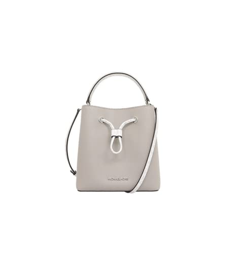 Michael Kors Suri Medium Bucket Leather Shoulder Bag Messenger (Bright White)