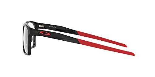 Oakley Men's Ox8173 Activate Square Prescription Eyewear Frames, Black Ink/Demo Lens, 53 mm