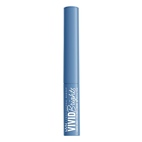 NYX PROFESSIONAL MAKEUP Vivid Brights Liquid Liner, Smear-Resistant Eyeliner with Precise Tip - Cobalt Crush