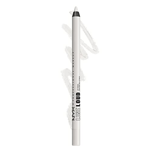 NYX PROFESSIONAL MAKEUP Line Loud Lip Liner, Longwear and Pigmented Lip Pencil with Jojoba Oil and Vitamin E - Gimme Drama (White)
