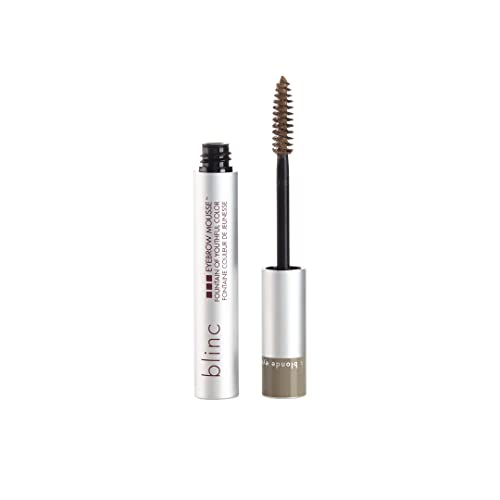 Blinc Eyebrow Mousse, Extreme Hold Tinted Eyebrow Gel with Peptides and Vitamins A and E, Natural Finish, Long-Wearing, Waterproof, Vegan, Gluten-Free and Cruelty-Free, Dark Blonde, 4.7mL/ 0.16 Fl. Oz