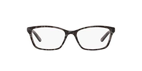 Ralph by Ralph Lauren Women's RA7044 Cat Eye Prescription Eyewear Frames, Shiny Black Marble/Demo Lens, 52 mm