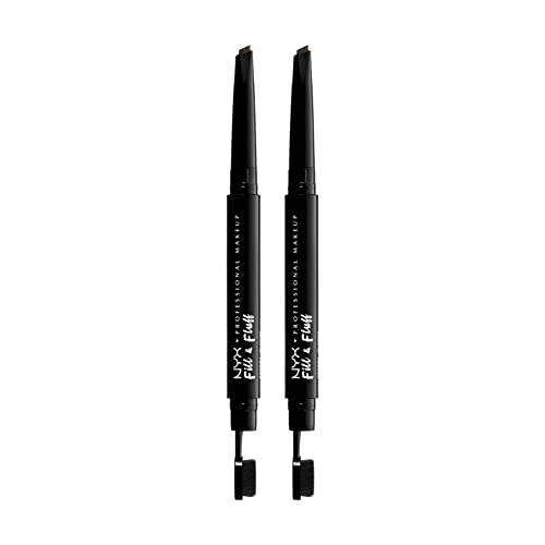 NYX PROFESSIONAL MAKEUP Fill and Fluff Eyebrow Pomade Pencil - Ash Brown (Pack Of 2)