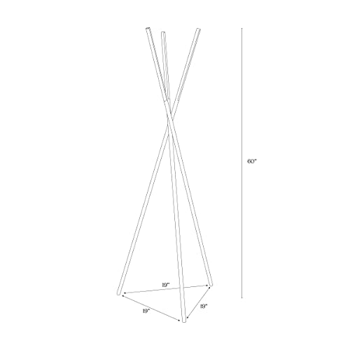 Brightech Stix LED Tripod Floor Lamp for Living Room - Dimmable Modern Standing Lamp, with 3 Lights for Bedroom - Contemporary Office Lighting- Gold / Antique Brass