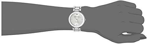 Anne Klein Women's AK/1363SVSV Diamond Dial Silver-Tone Bracelet Watch