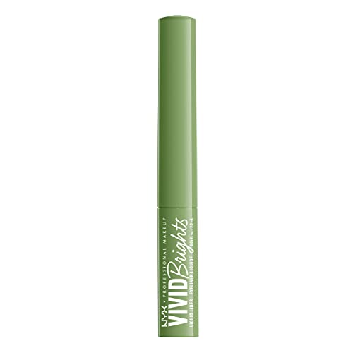 NYX PROFESSIONAL MAKEUP Vivid Brights Liquid Liner, Smear-Resistant Eyeliner with Precise Tip - Ghosted Green