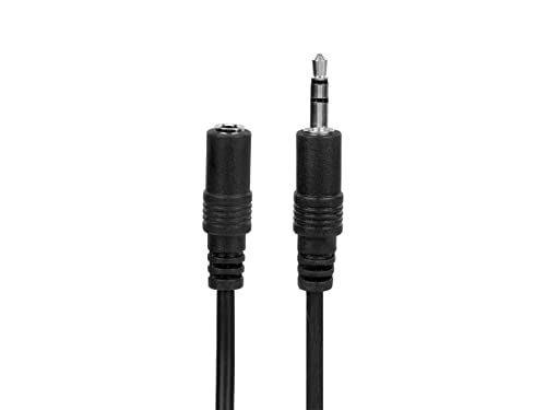 Monoprice Stereo Extension Cable - 75 Feet - Black | 3.5mm Plug/Jack Male/Female
