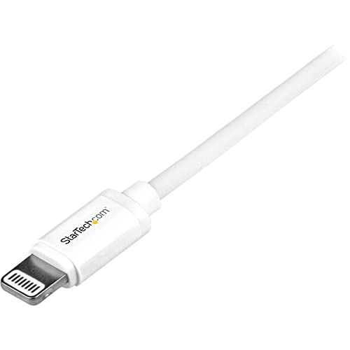 StarTech.com 1m (3ft) White Apple 8-pin Lightning Connector to USB Cable for iPhone / iPod / iPad - Charge and Sync Cable - 1 meter (USBLT1MW)