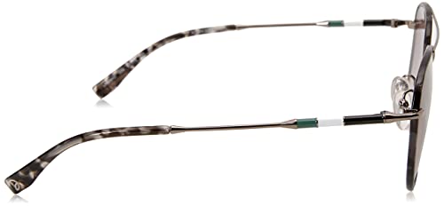 Lacoste Men's L102SND Oval Sunglasses, Gunmetal/Grey, 51 mm