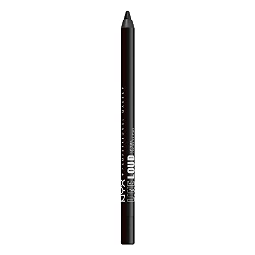 NYX PROFESSIONAL MAKEUP Line Loud Lip Liner, Longwear and Pigmented Lip Pencil with Jojoba Oil and Vitamin E - Evil Genius (Black)