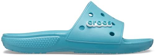 Crocs Unisex Classic Slide Sandals, Turq Tonic, 11 Men/13 Women
