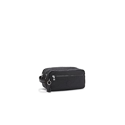 Kipling Women's Agot Toiletry Bag, Lightweight Travel Organizer, Nylon Cosmetics Kit, Black Noir, One Size